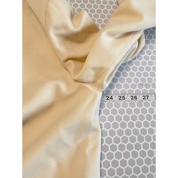 Vintage Brian Tucker Women Blazer Size 12 Cream Wool Double Breasted Preppy FLAW - Picture 9 of 12